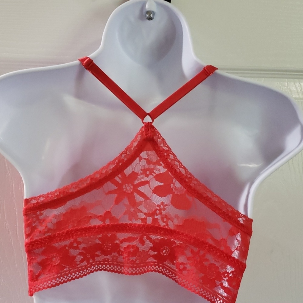 Victoria's Secret Red Tropical Lace Bralette - Picture 2 of 5